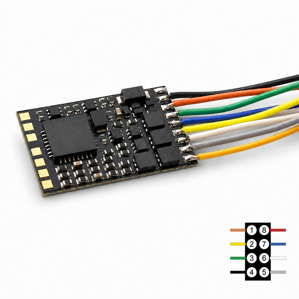 H0-TT-N Lokdecoder DCC und Motorola mit Schnittstelle NEM 652