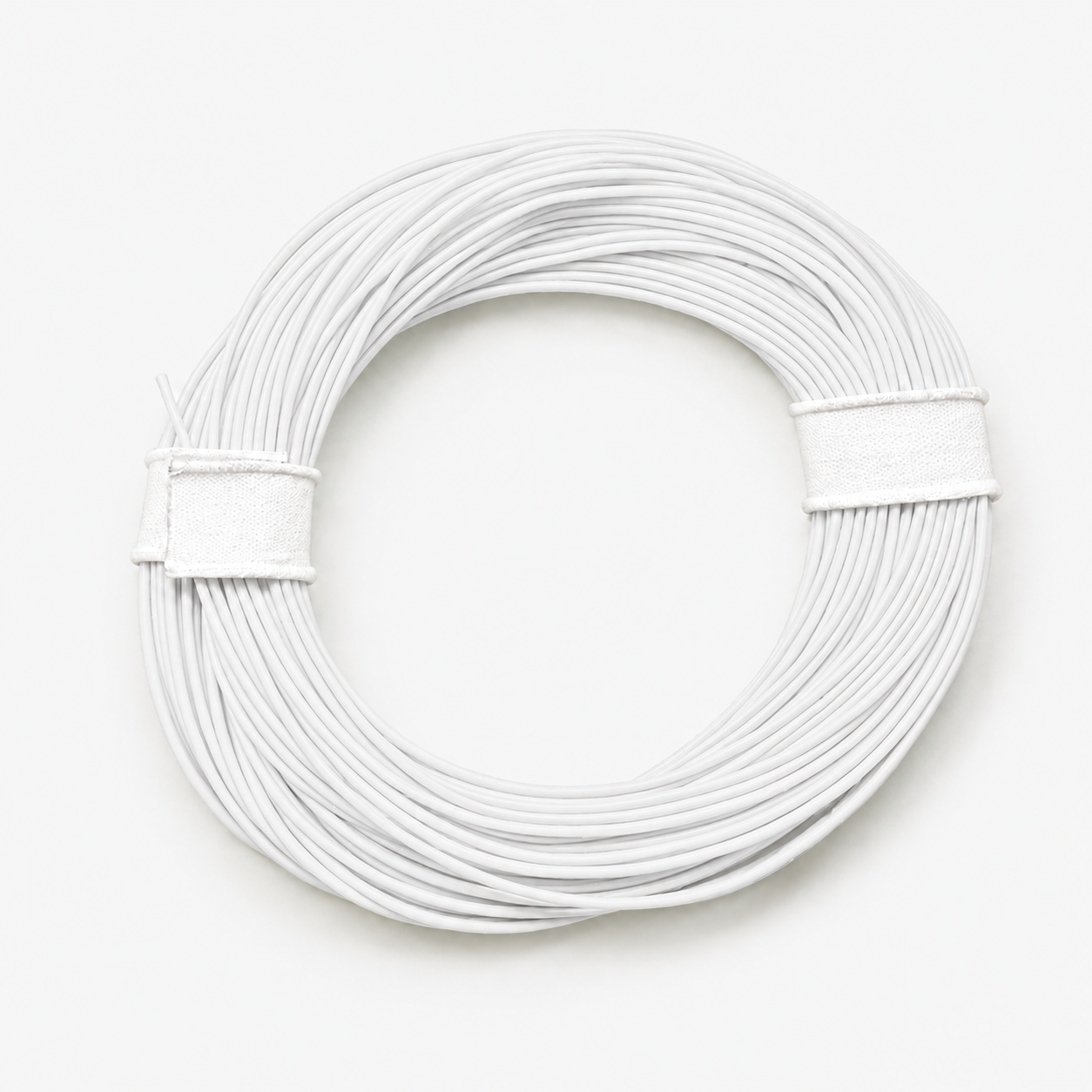 10 Meter Kabel 0,05mm² Weiss